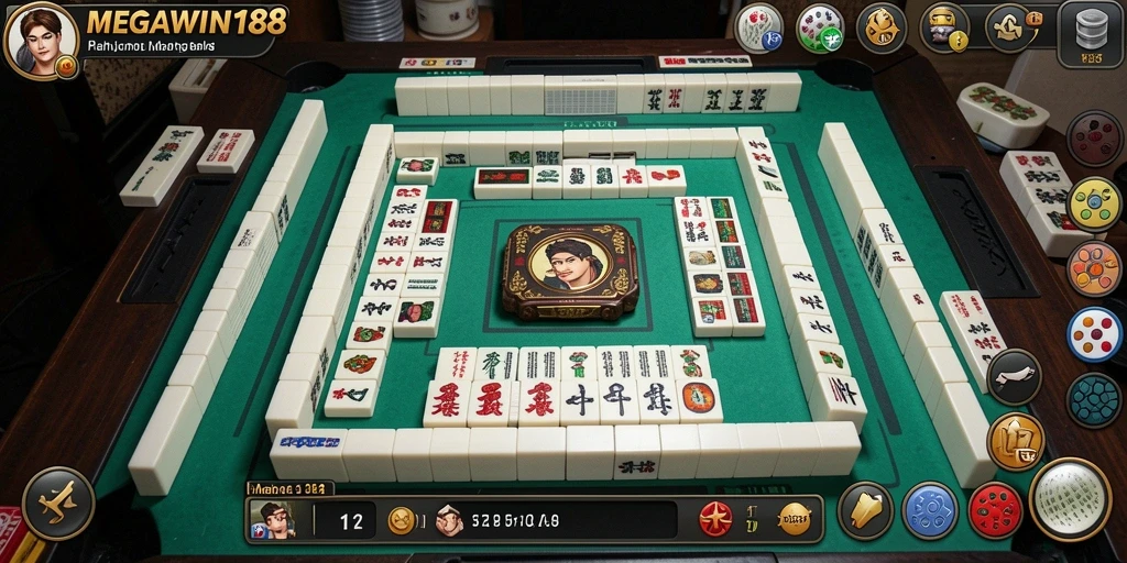 Tampilan gameplay seru dari MEGAWIN188 saat bermain Mahjong.