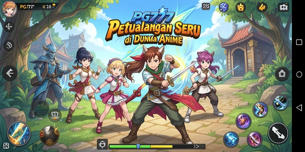 Tampilan gameplay PG777 yang menakjubkan dengan karakter Anime.